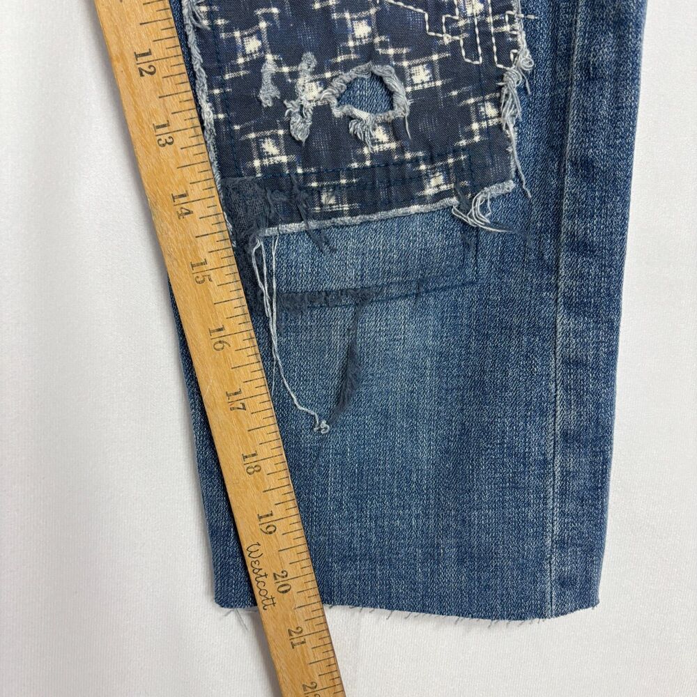 Pilcro & The Letterpress Hyphen Capri Jeans Size‎ 27 Upcycled Patchwork Festival - Picture 5 of 11